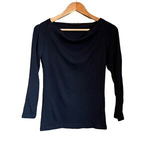 David Lawrence navy 100% wool sweater. Size xs